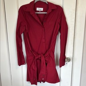 Derek Lam 10 Crosby Red Shirt Dress